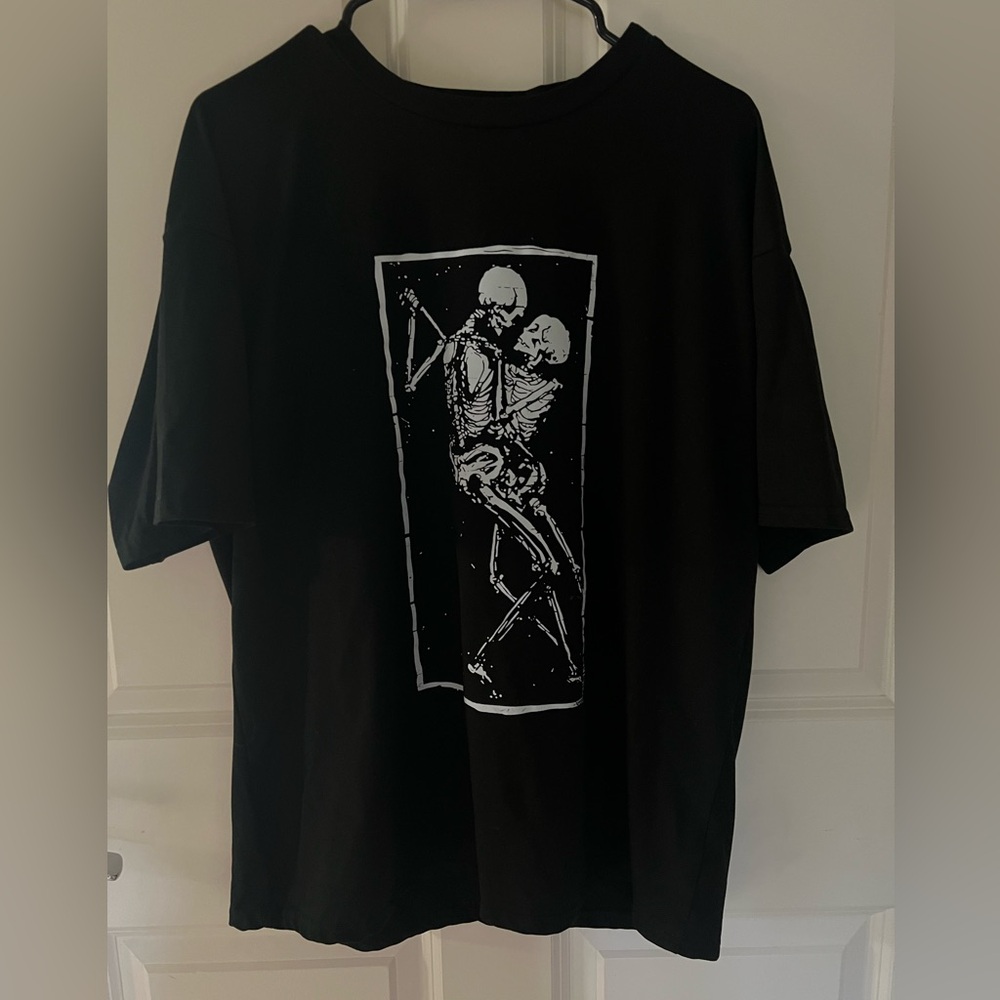 Black Graphic Skeleton T-Shirt NWOT